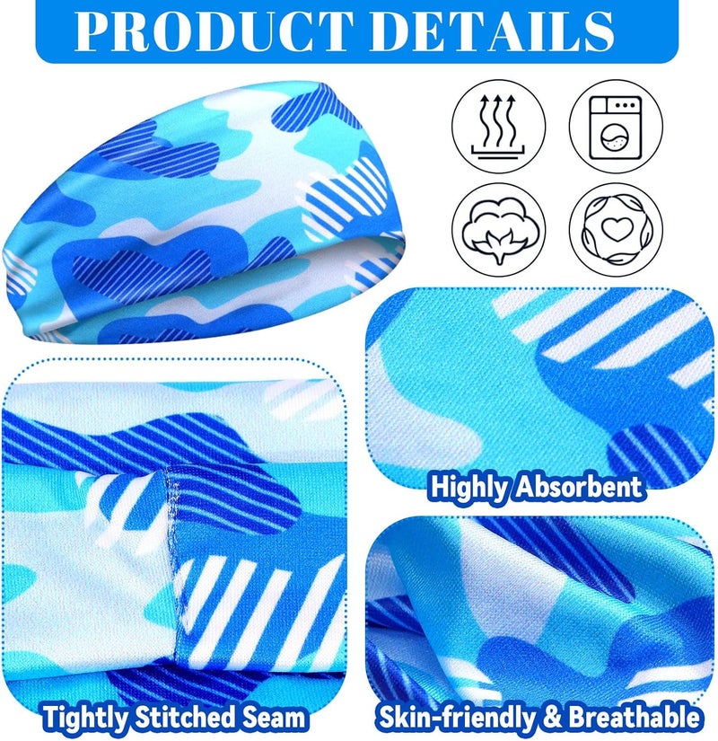 JOLYEAK 6Pcs Kids Athletic Sweatbands,Boys Headbands for Sports,Breathable Elastic Headband for Boys and Girls Basketball, Football, Baseball, Running - Image 3